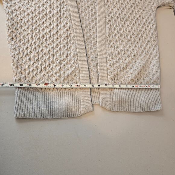 Universal Thread Honeycomb Cable Knit Cardigan Women's L Beige Open Front - Picture 16 of 16
